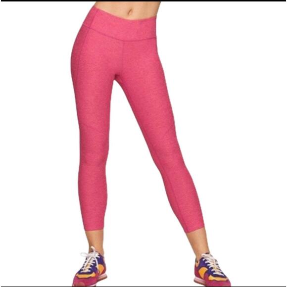 NWT Outdoor Voices Flamingo Hot Pink Warm Up Leggings - Picture 1 of 6